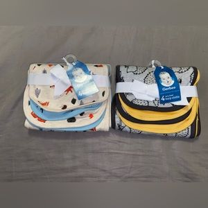 3/20$ (8) burp cloths (2 packs of 4 NWT)
